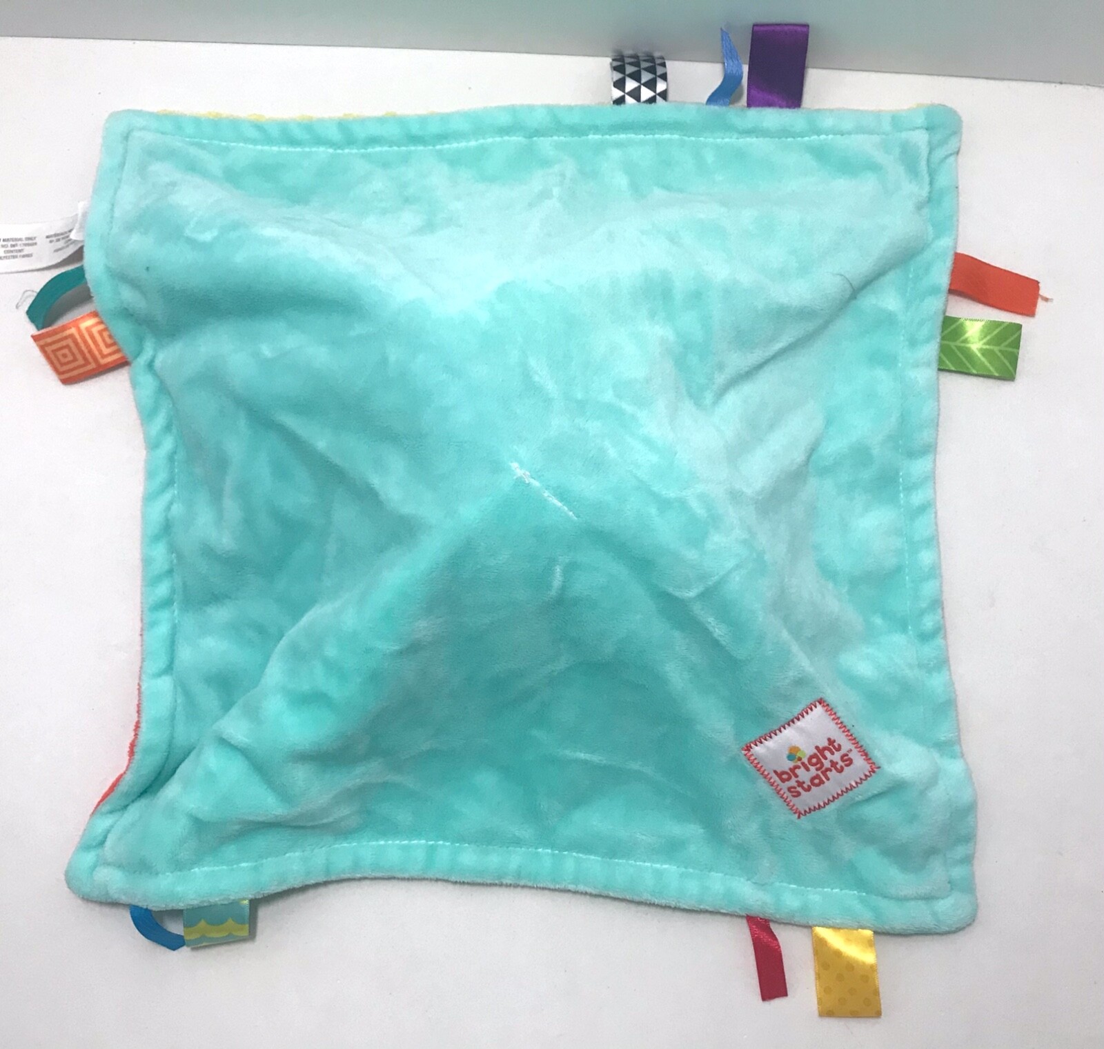 Bright Starts Taggies Lion Lovey 14" Yellow Security Blanket Baby Toy