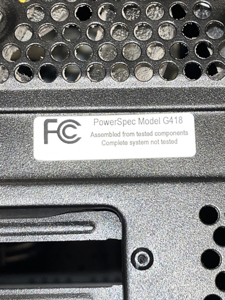PowerSpec G41B Case PC Build - Not Complete Asrock Fatality Motherboard