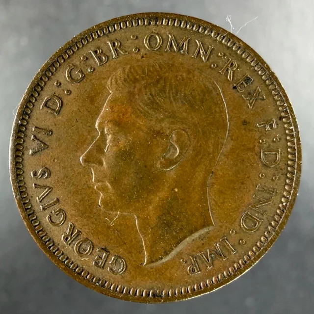 1937 Great Britain Farthing George VI Wren Reverse