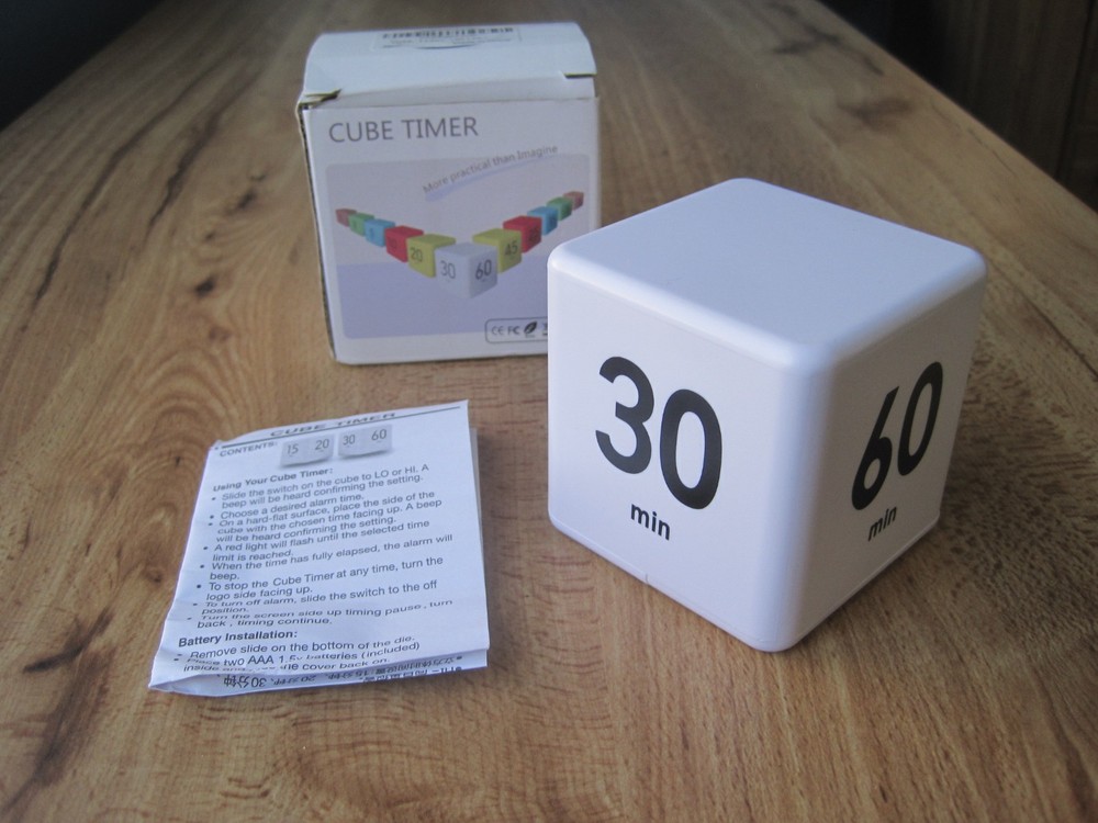 NIB Cube Timer 15, 20, 30 and 60 mintues