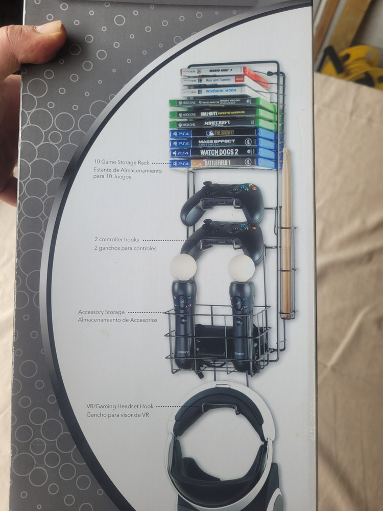 Atlantic Wall Mount Game Rack accessory and game storage