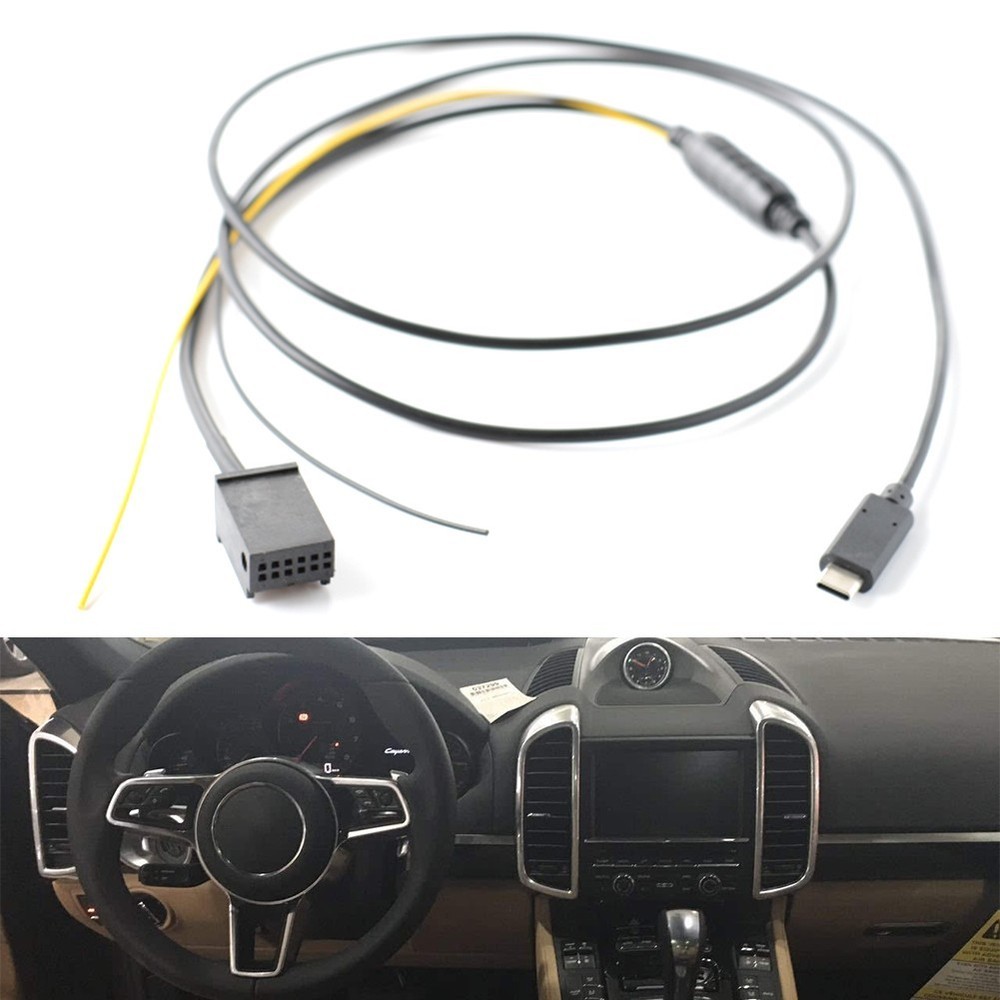 AUX Audio+Charging Cable for Cayenne CDR30 CDR31 TYPEC Quick Installation