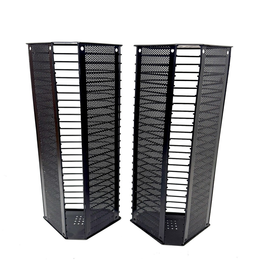 CD Metal Wire Storage Corner Display Rack Wall Mount Holds 24 (2)