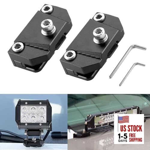 Ditch Light Brackets Hood Mount - 2PCS Universal Universal Ditch Light Brackets