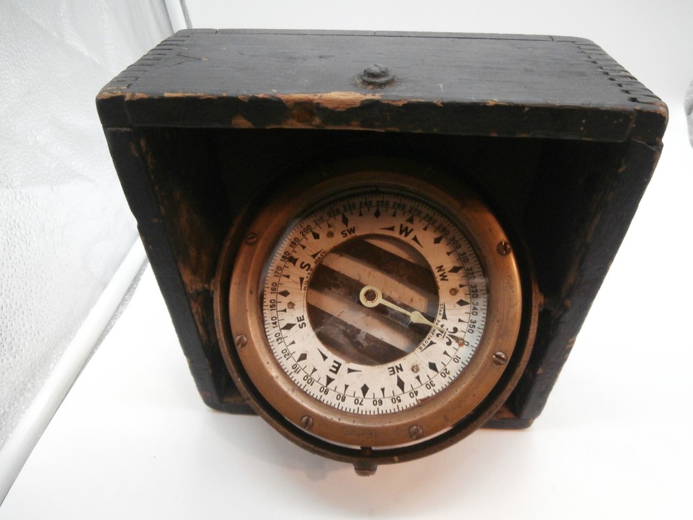 ANTIQUE STAR PATHFINDER COMPASS-BINNACLE "STAR COMPASS CO."