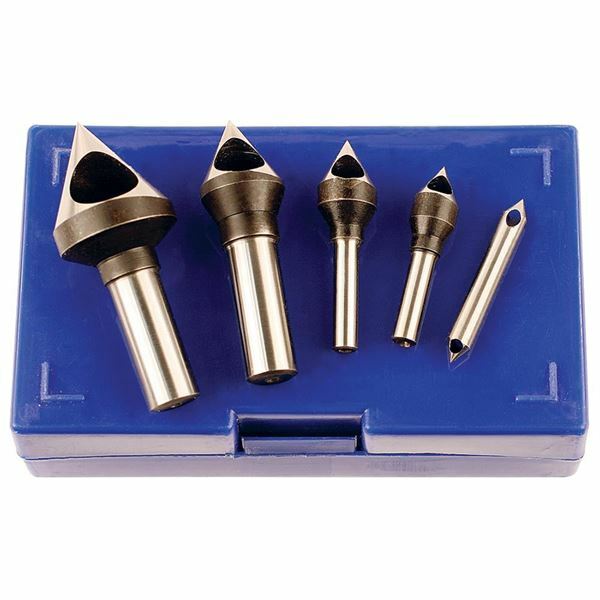 TTC C84 5 Pc #0 -#4 60° Zero Flute Countersink & Deburring Tool Set