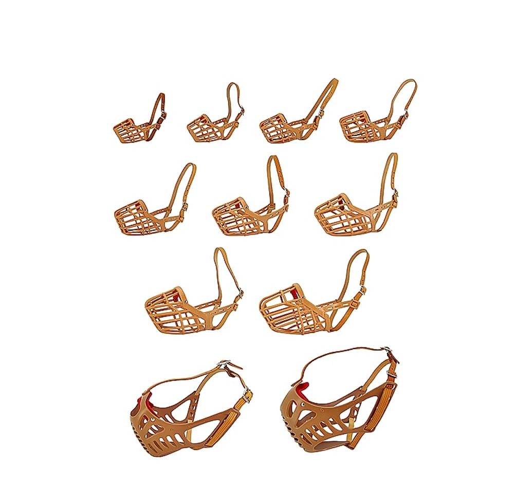 JorVet Nylon Basket Muzzle | Quick Release Buckle | Soft, #9, Beige