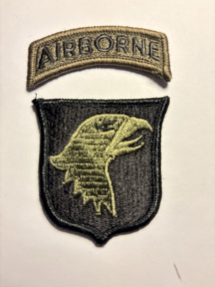 101st Airborne Division with Tab U.S. Army  Patch - Reversed Combat Patch