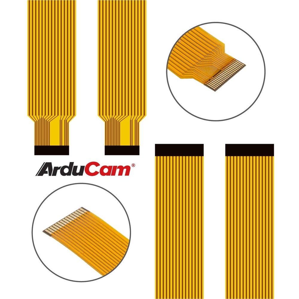 for Raspberry Pi Zero Camera Cable Set 2 Pack 11.8" 30cm Ribbon Flex Extensio...