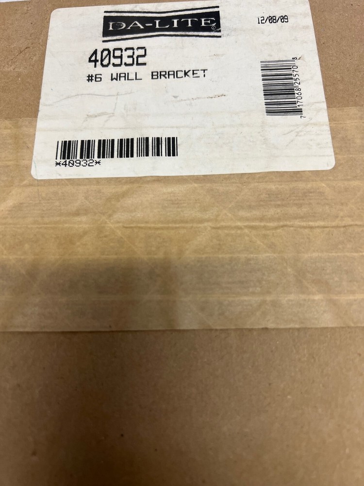Dalite 40932 #6 Screen Wall Bracket New in box