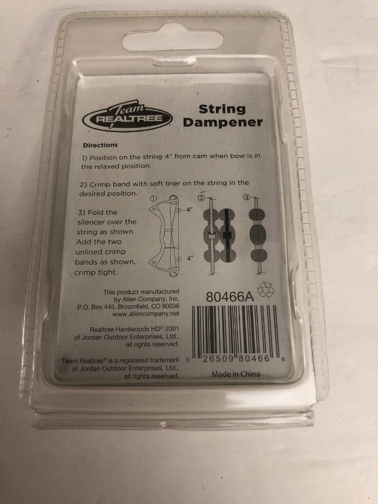 New in 1 Ea Pkg Team Realtree Compound Bow String Dampener, Increase Arrow Speed