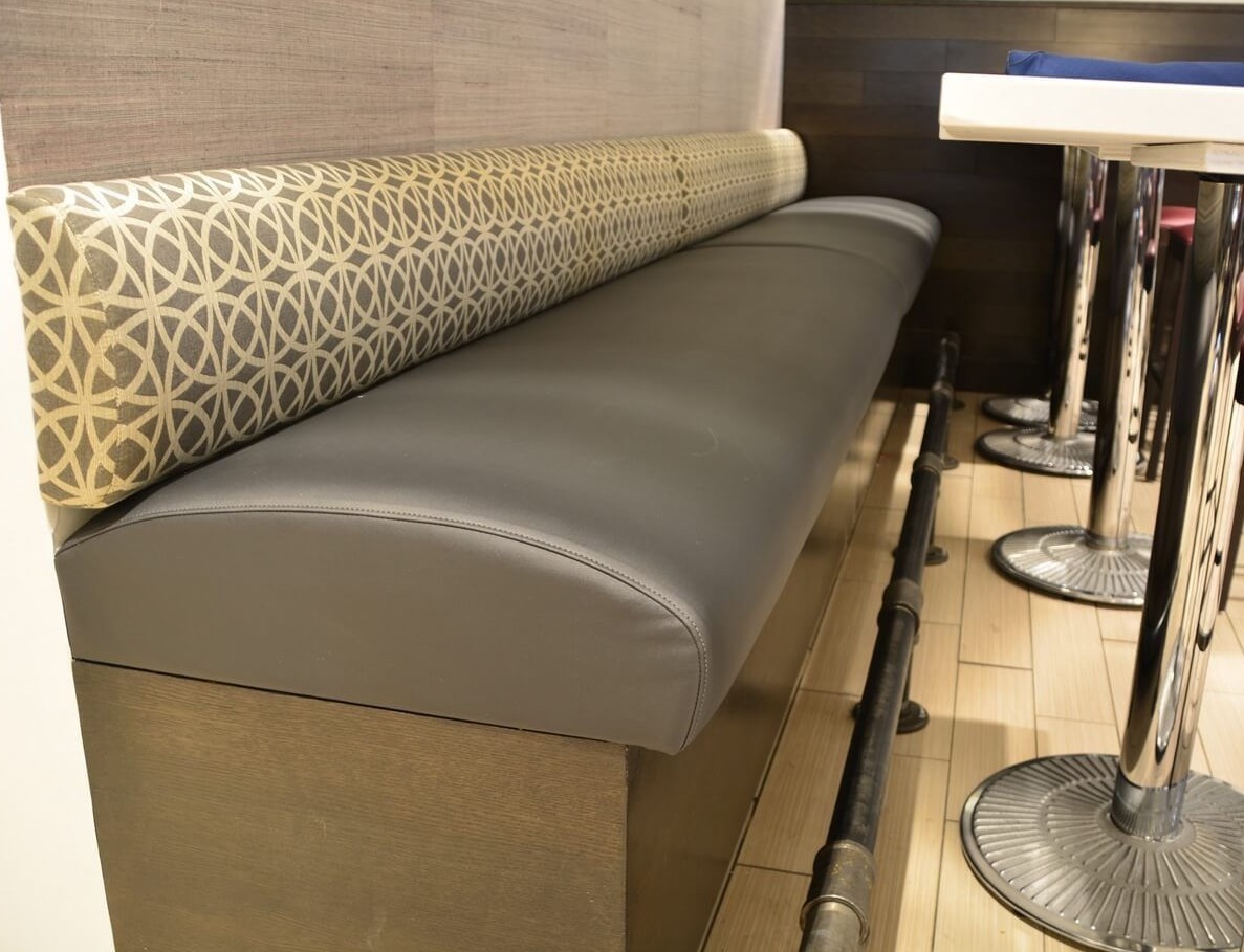 Restaurant Booth Seat Cover Repair - DIY STAPLE ON Custom Replacement Vinyl Top