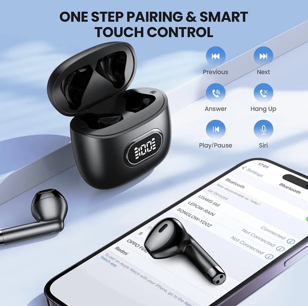 Wireless Headphones TWS Earbuds Bluetooth Stereo Headset for Galaxy Note10