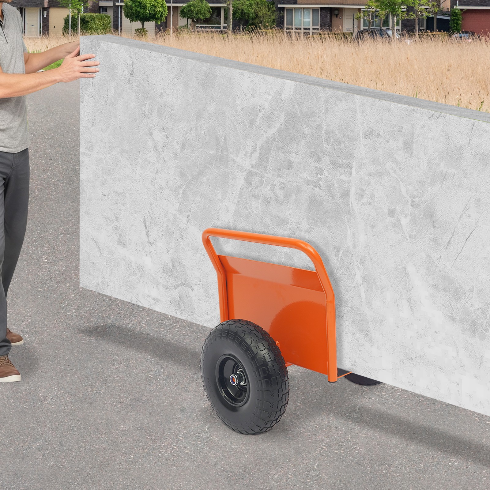 Slab Dolly, Heavy Duty Panel Dolly Cart, Panel Dolly with 10-Inch Tires