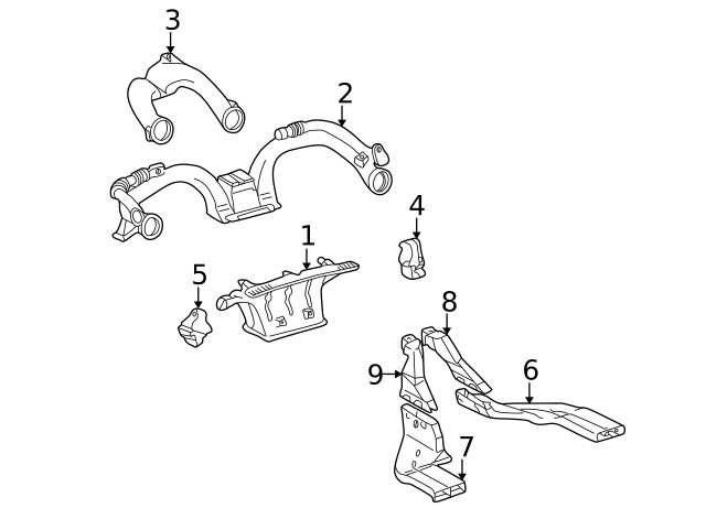 Genuine GM Inner Duct 88970575