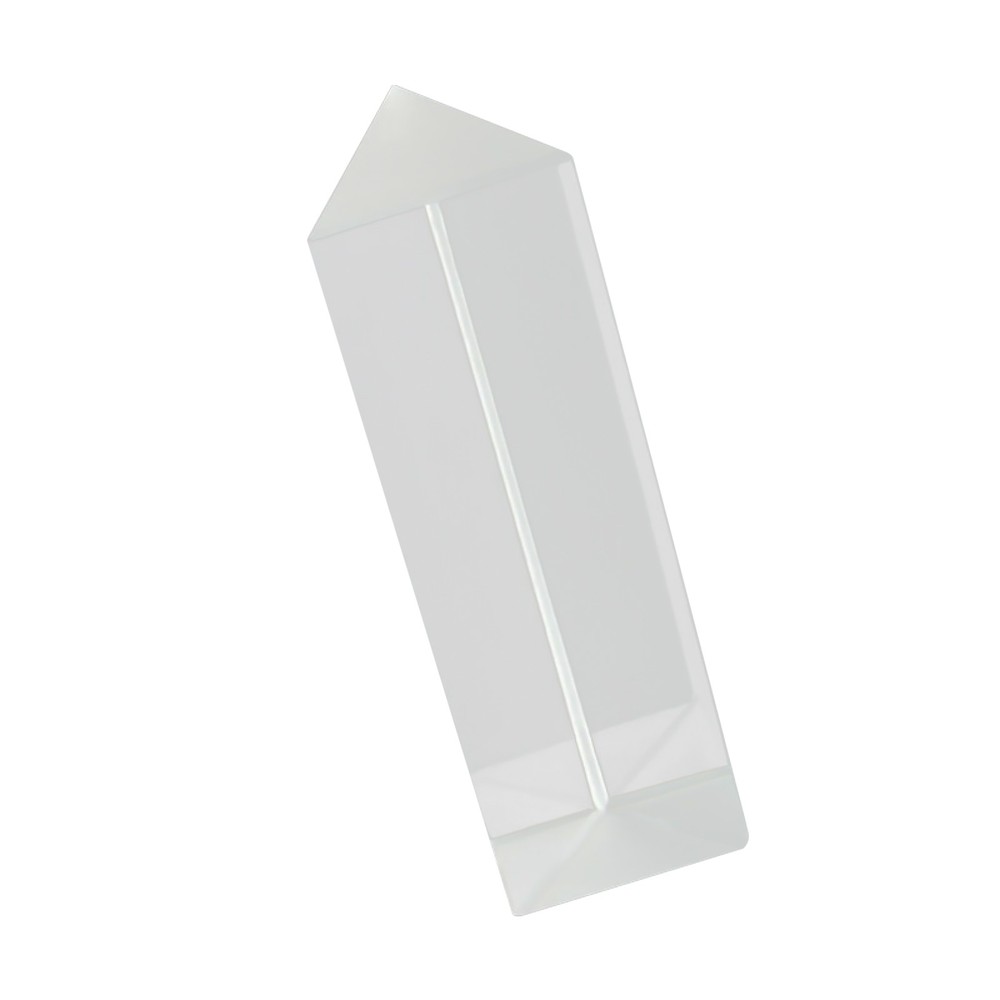 New 9cm Optical Glass Triple Triangular Prism Physics Teaching Light Spectrum E