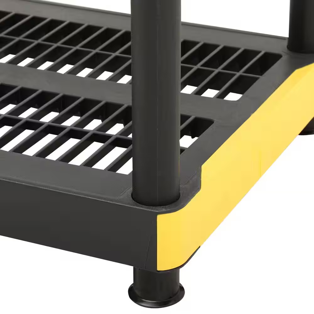 5-Tier Easy Assembly Multi-Purpose Plastic Garage Storage Shelving Unit in Black