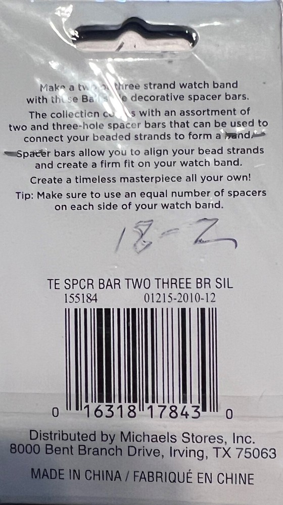 2 & 3 Row Silver Spacer Bars 12 piece