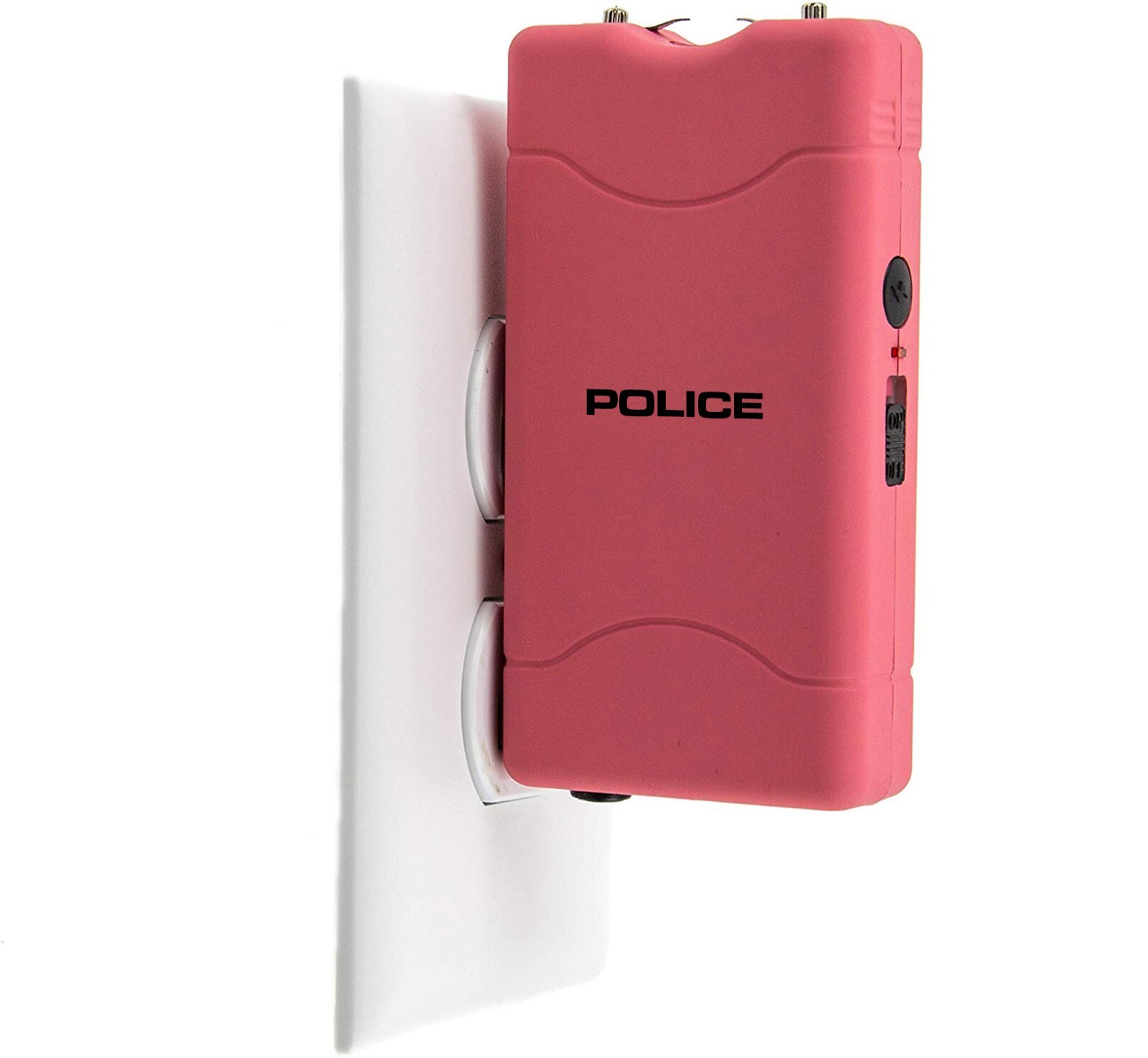 POLICE Mini Stun Gun 800 Rechargeable LED Flashlight for Self Defense Pink