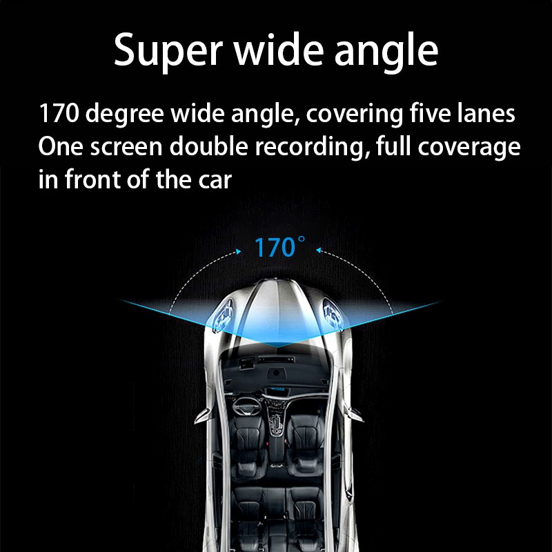 3 inch Car DVR G-sensor Front+Inside Camera Driving Video Recorder Touch Screen