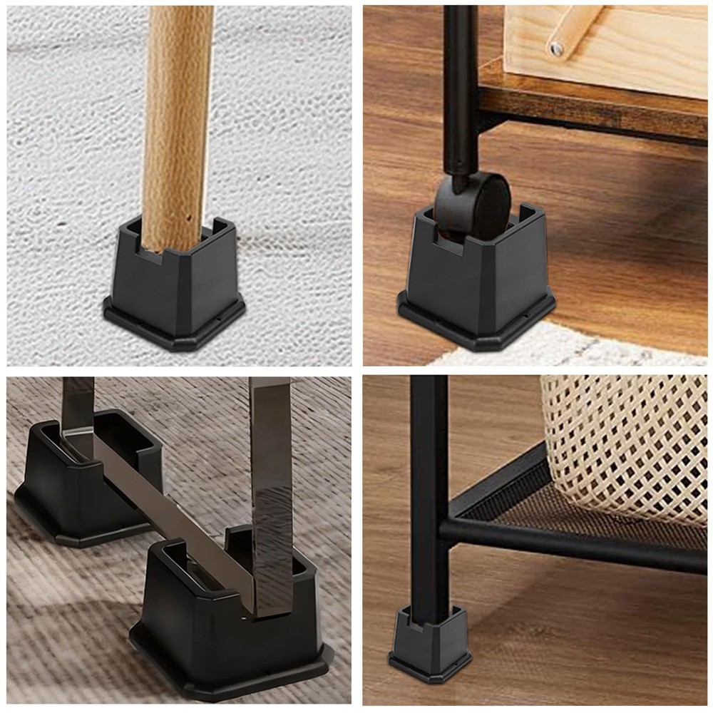 4 Pack Bed Risers 2 Inch Elevation 28 Inch Heavy Duty Support 6000 Lbs