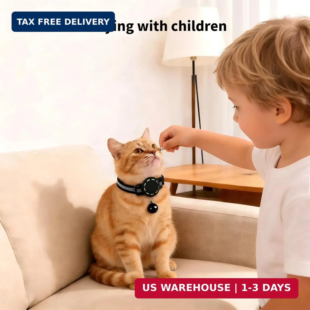 GPS Collar for Cats (Android Only) Smart Tag,Pet Tracker,Waterproof Compatible w