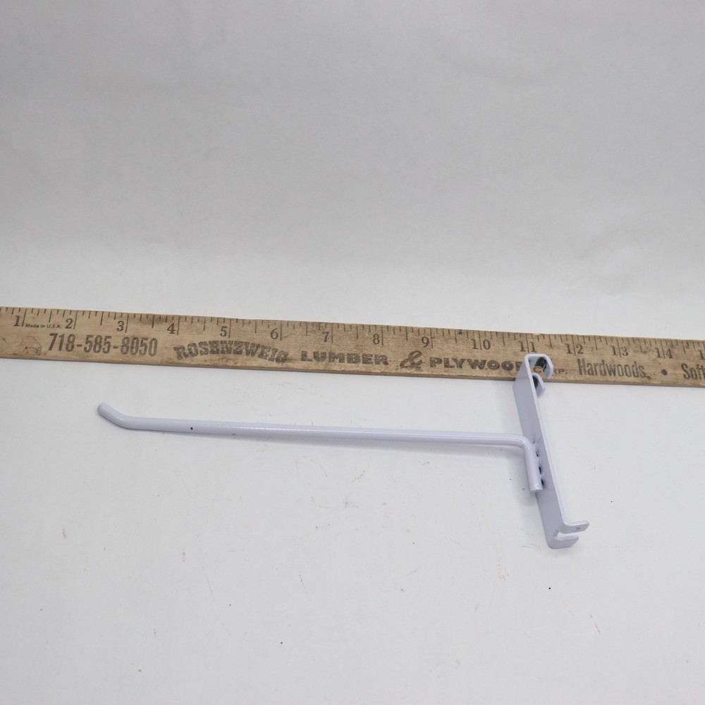 Peg Hook Steel White 8"