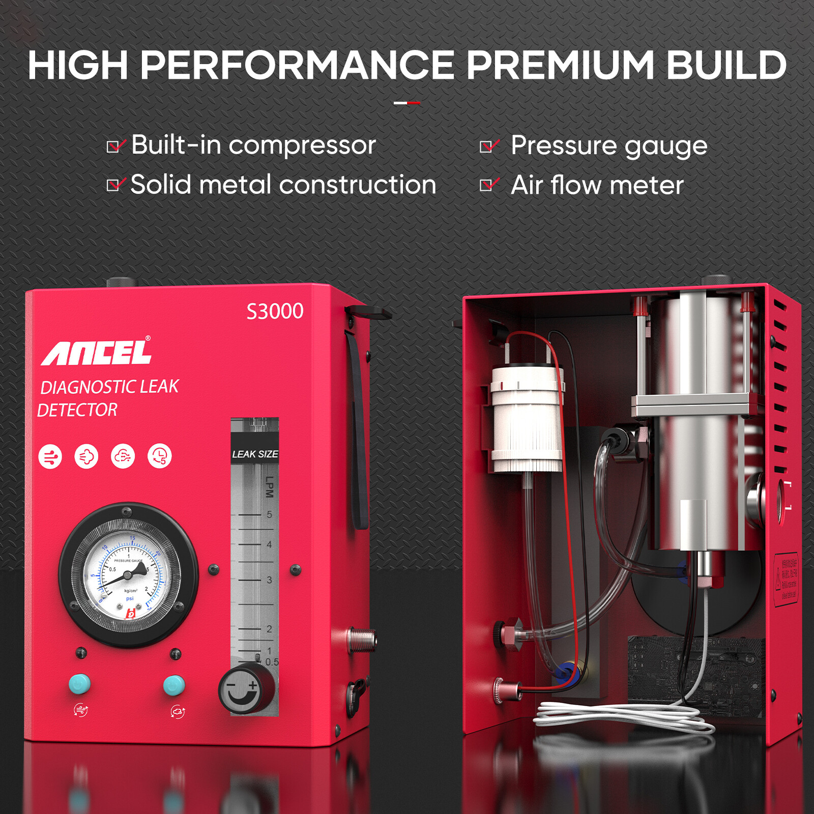 Ancel S3000 Automotive EVAP Smoke Machine Diagnostic Car Leak Detection Tester