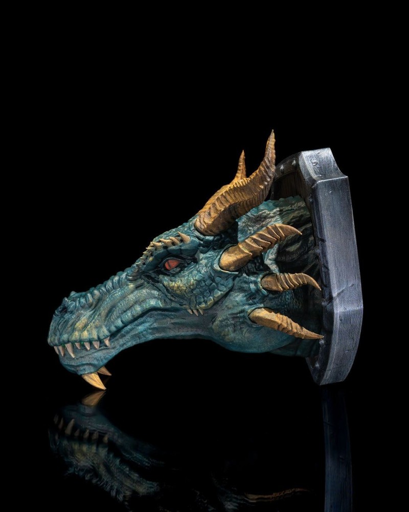 Western Dragon Trophy Wallmount - 3D Printed