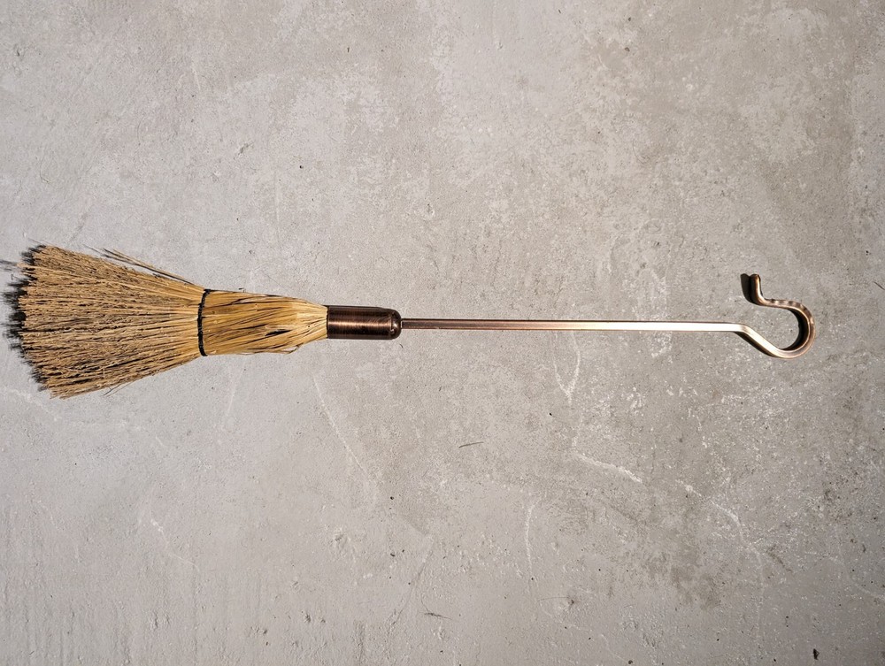 Hammered Crook Fire Tools - Copper