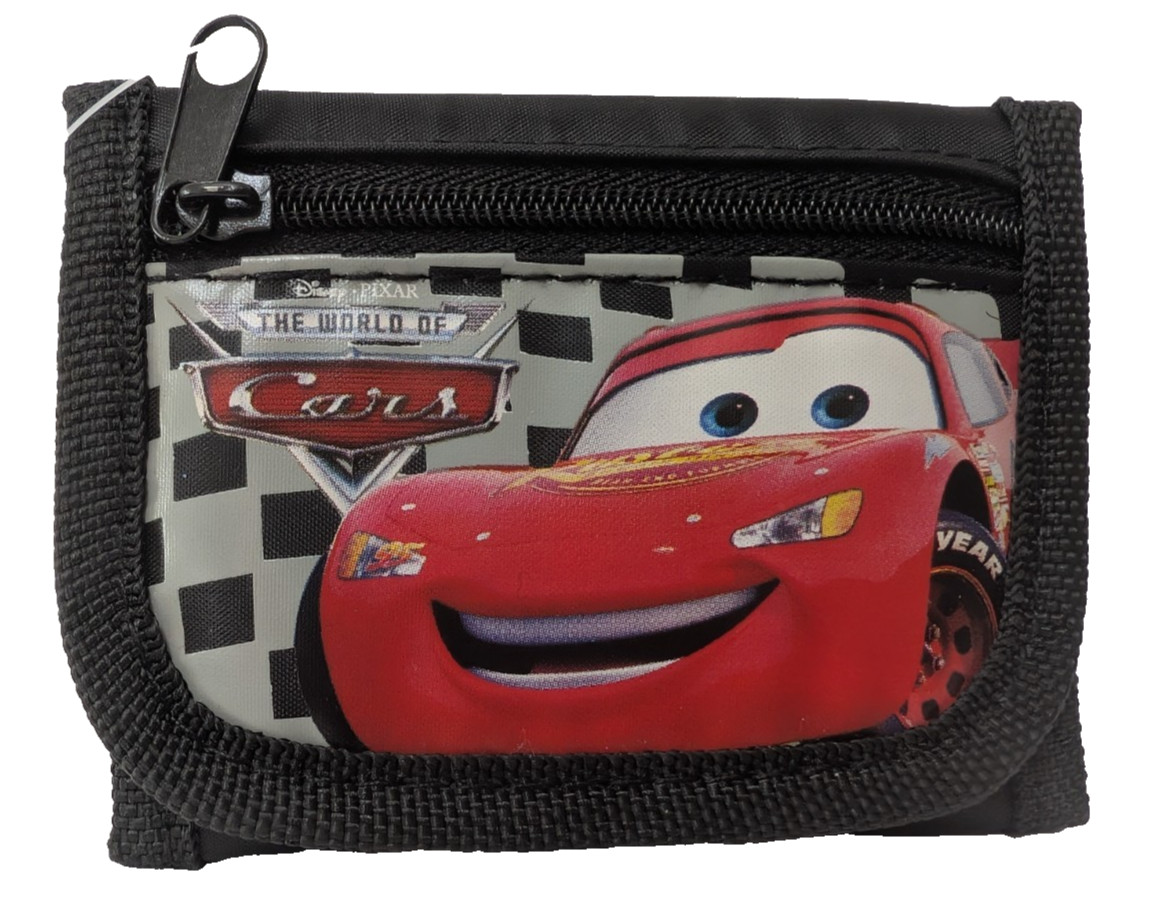 Disney Pixar Cars Lightning McQueen Tri Fold Kids Wallet New