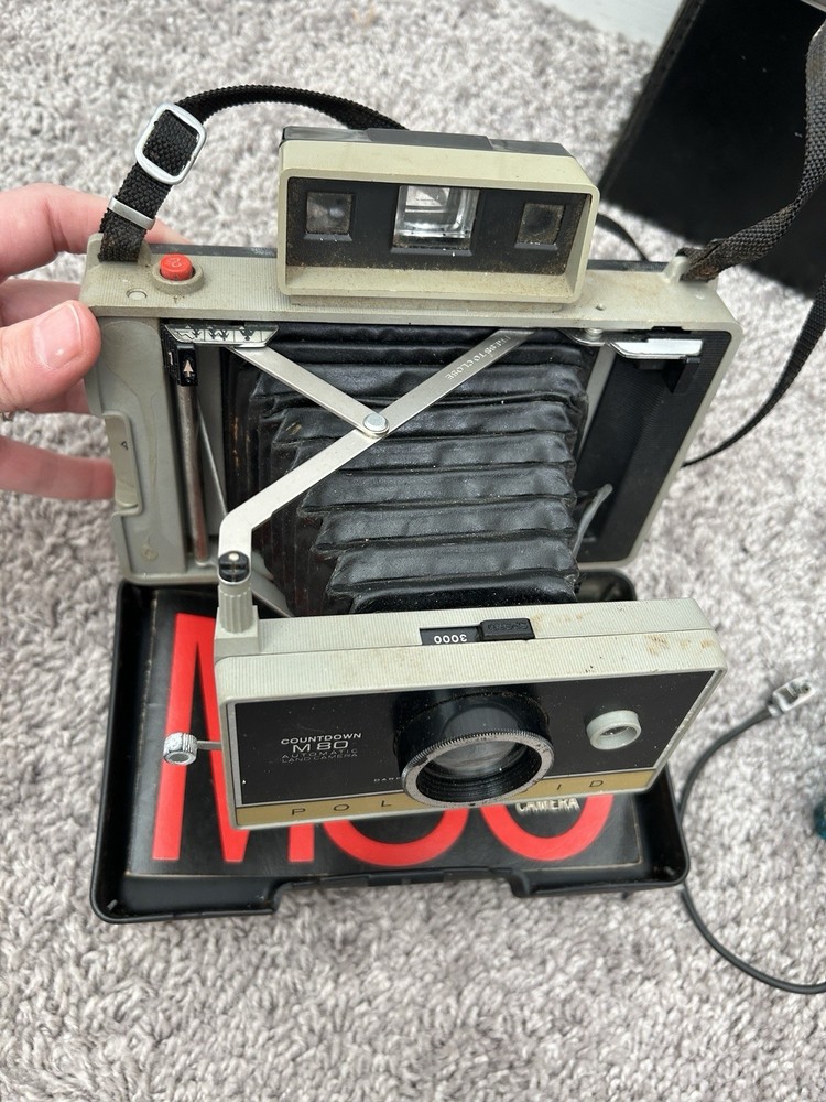Vintage Polaroid Camera With Case M80 Not Tested