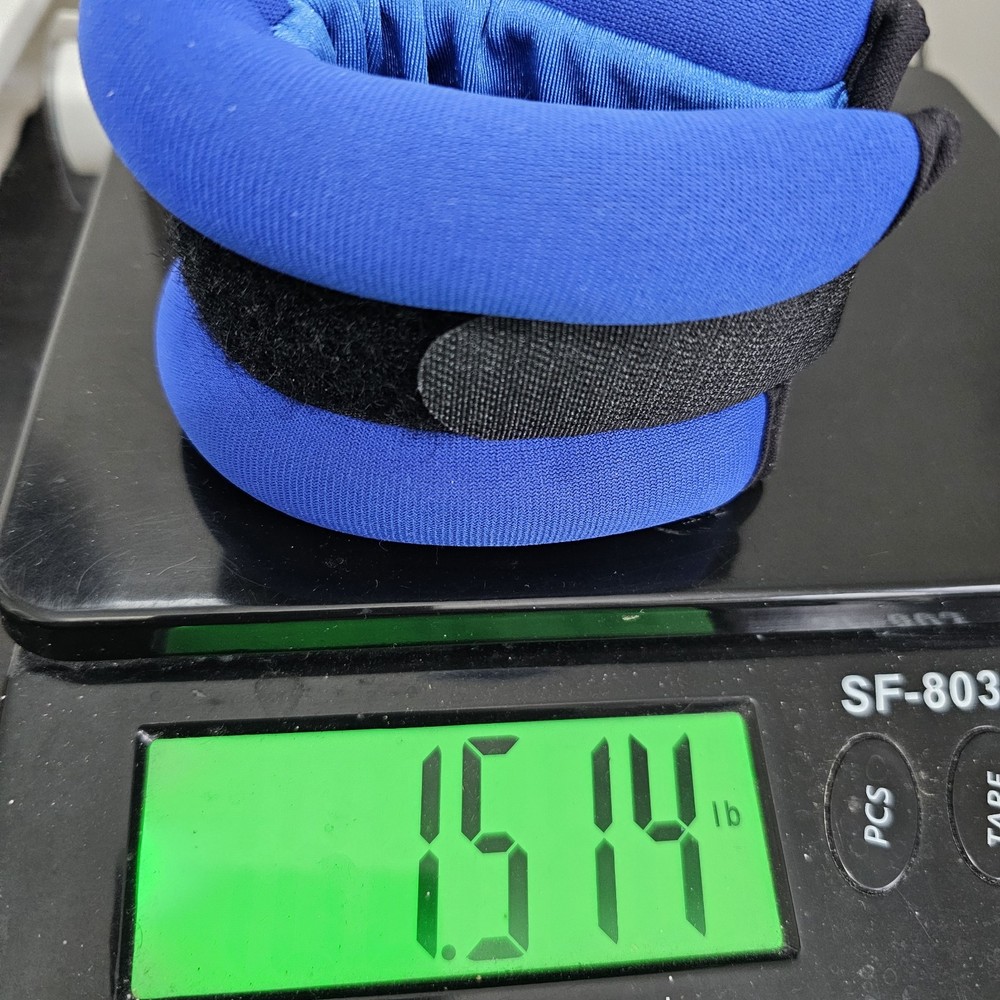 Ankle/Wrist Weights, 1 lbs Pair - Blue