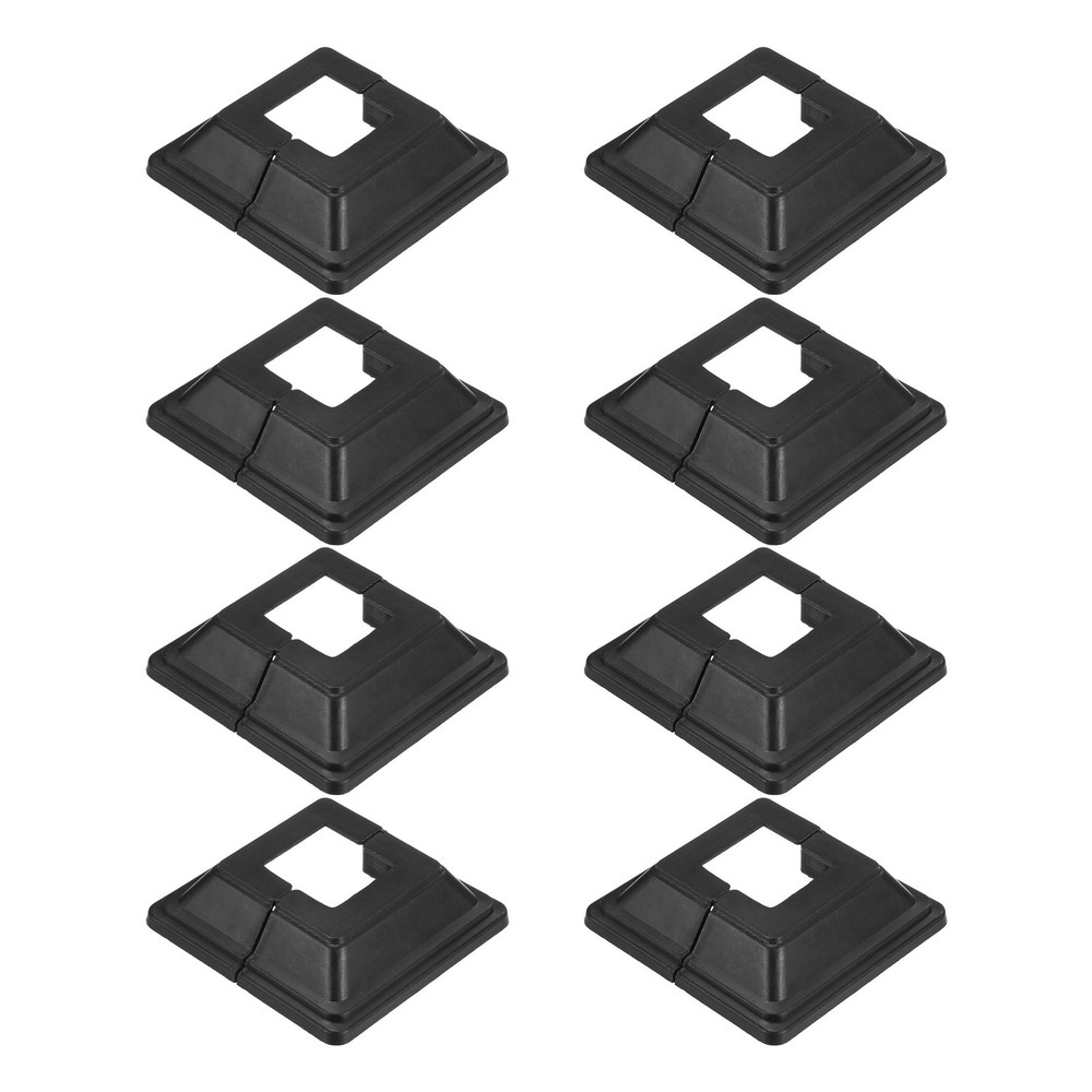8-Pack Post Base Cover, Internal 1"x 1" PVC Post Skirt Split Type for Railing