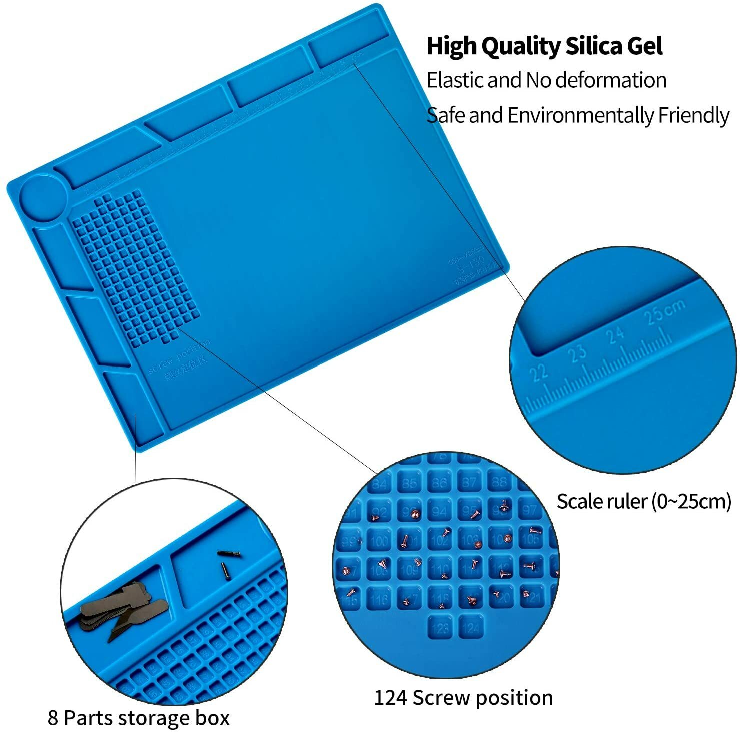 Anti-static Work Surface Mat Pad Heat Insulation Silicone Repair Tool For Phones