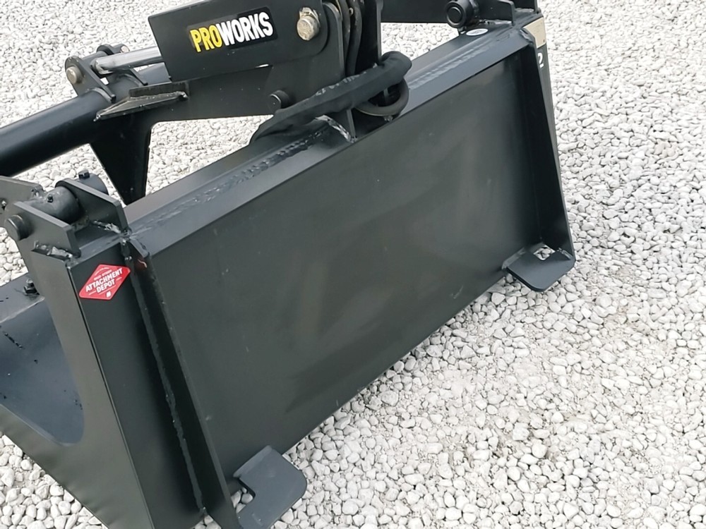 48" Solid Bottom Bucket Grapple Attachment Fits Mini Skid Steer Bobcat MT