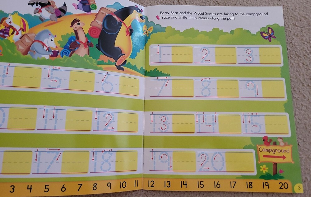 2 PK - K Learning Educational Wipe-Off Books 'Counting 0-31' & 'Everyday Math'