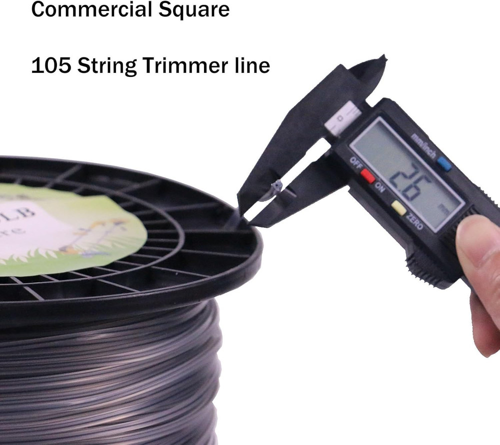 105 Trimmer Line Square .105 Weed Eater String with High Strength Inner Core 5 L