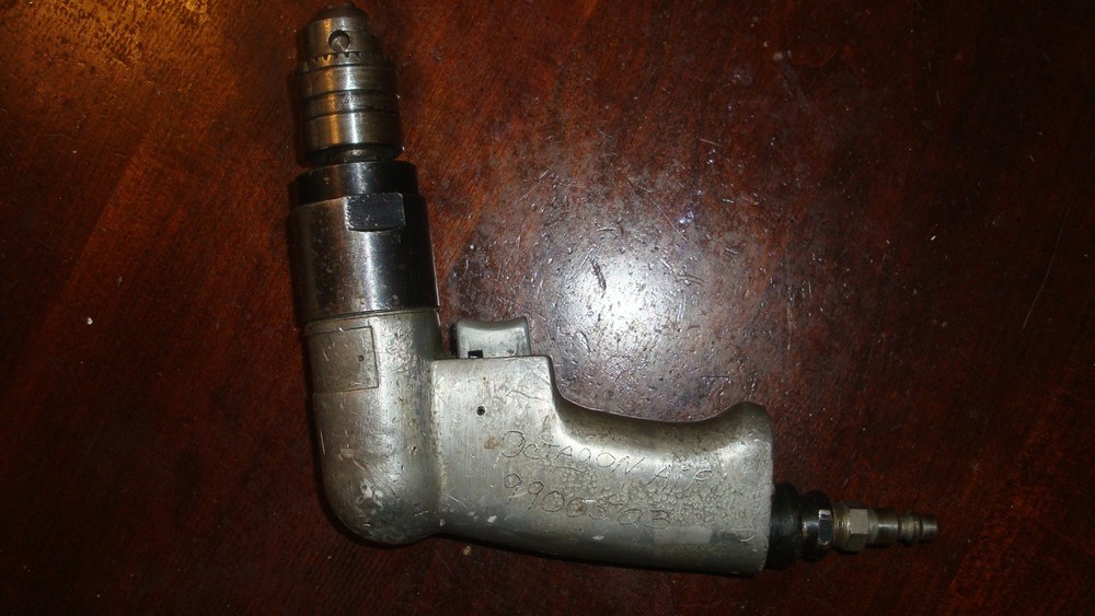 Mac Pneumatic Drill Aircraft Tool 1/4 Jacobs Chuck Reversible.