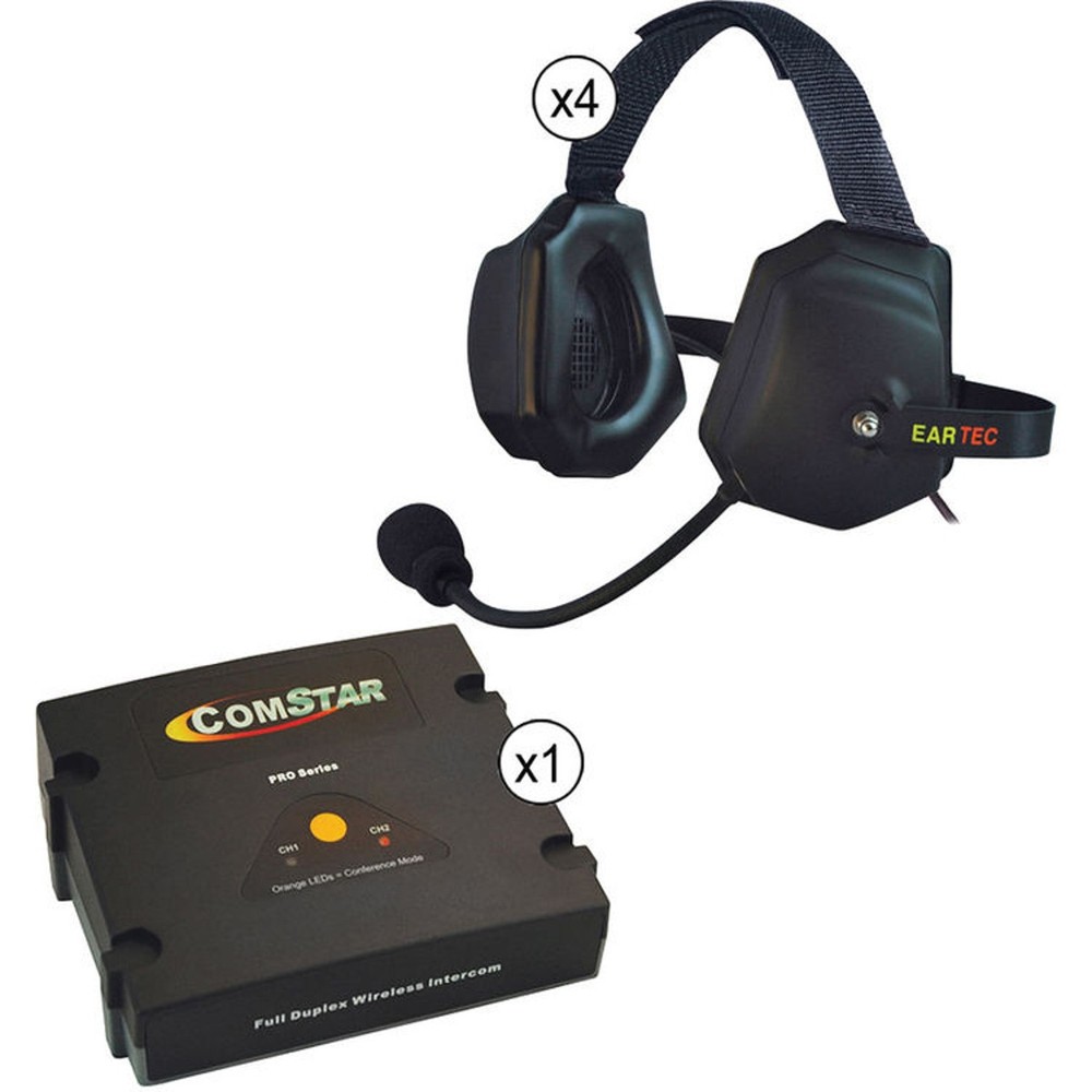 Eartec COMSTAR XT 4-User Full Duplex Wireless System, Includes Com-Center Base S