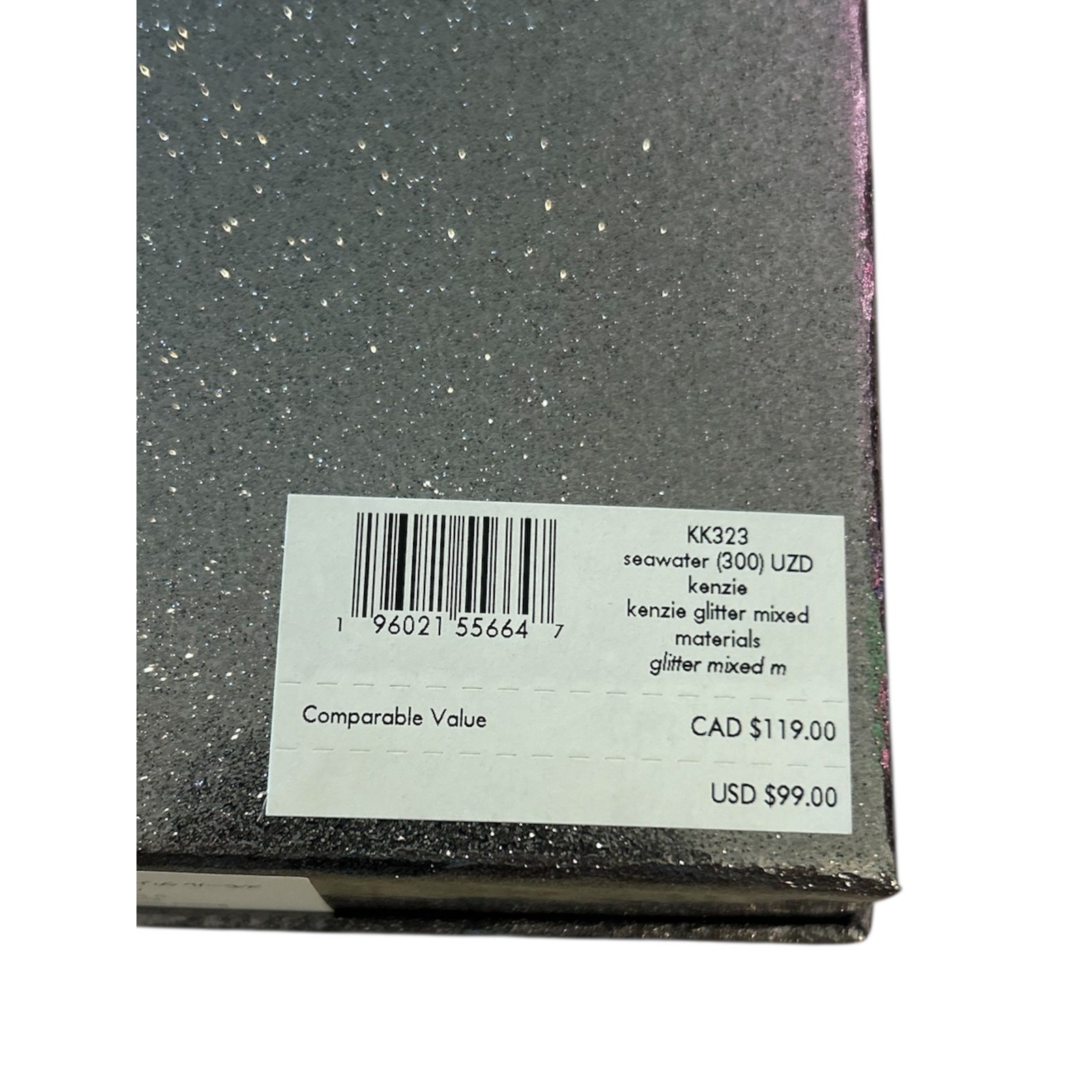 Kate Spade Kenzie Glitter Mixed MaterialsBoxed Small Slim Card Holder NWT NIB