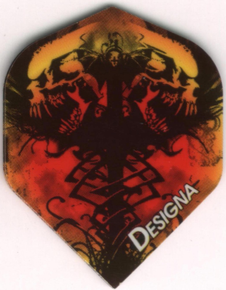 Double Skull Caduceus Dart Flights: 3 per set