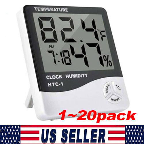 Thermometer Indoor Digital LCD Hygrometer Temperature Humidity Meter Alarm Clock
