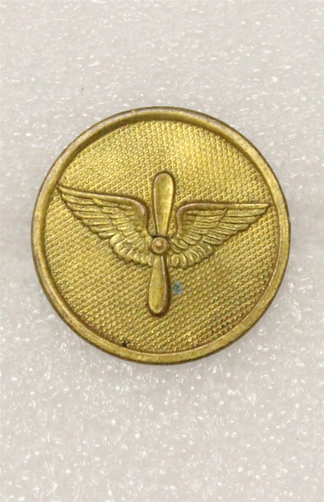 Air Service (gilt) - Army Enlisted Collar Disc, WWI-1920s, pin back