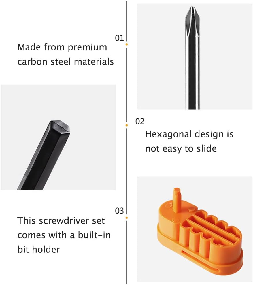 8 in 1 Screwdriver Set, Electrician Multifunctional Interchangeable Screwdrivers