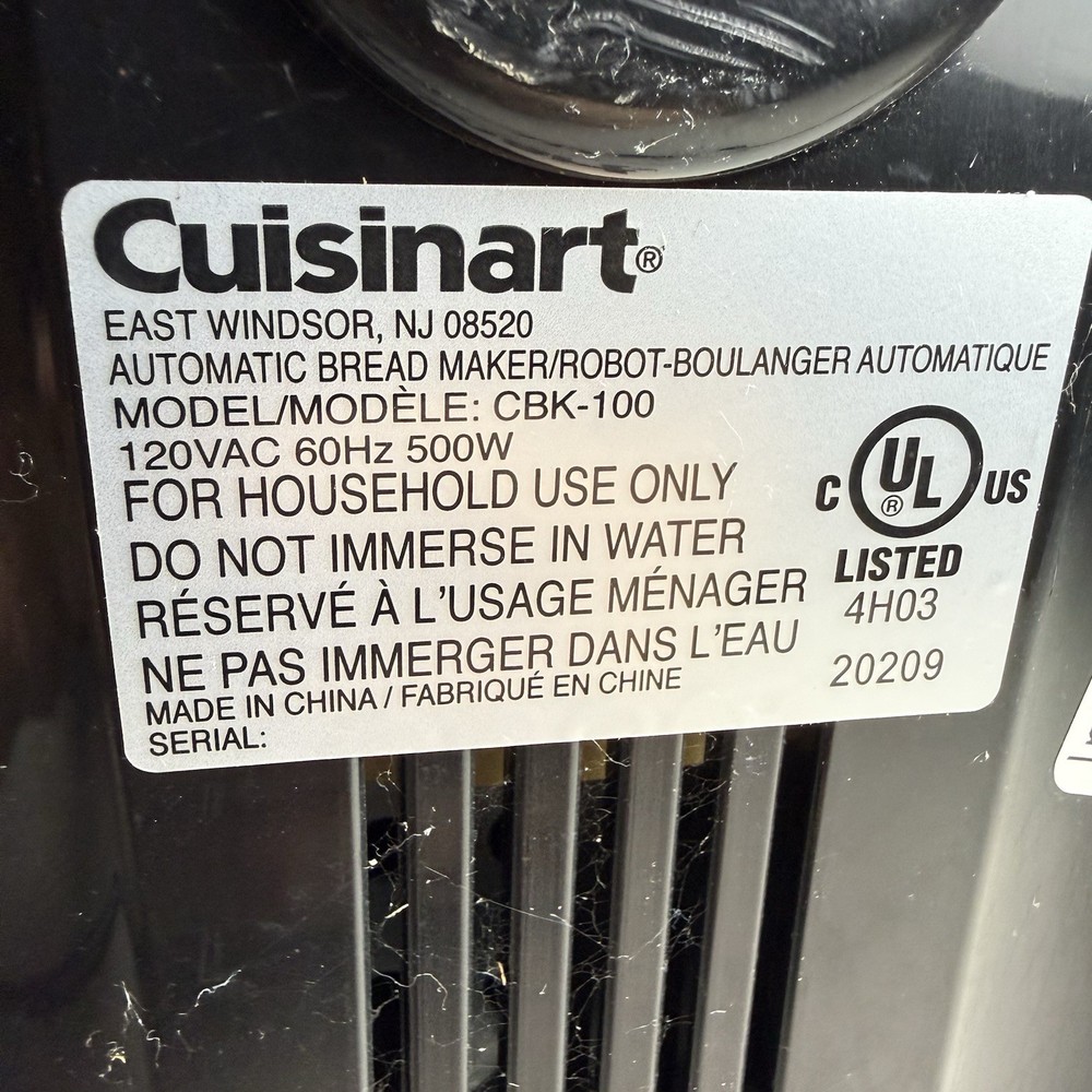 Cuisinart Stainless Steel 2 LB Automatic Programmable Bread Maker CBK-100