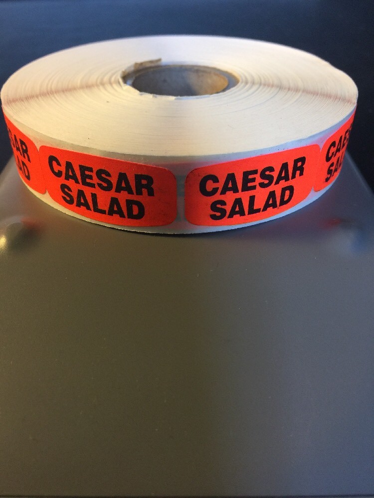 1000 each per roll Caesar Salad LABELS STICKERS