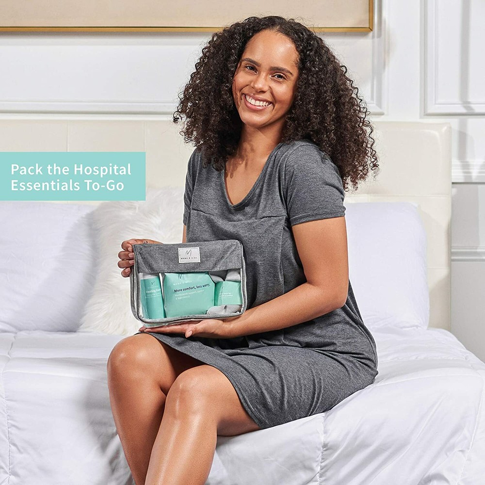 Mama & Wish Postpartum Essentials Kit for Mom-Includes Peri Bottle, Witch Hazel