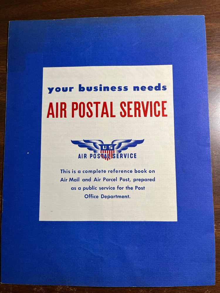 "Your Business Needs Air Postal Service" 1958 public service book for air mail