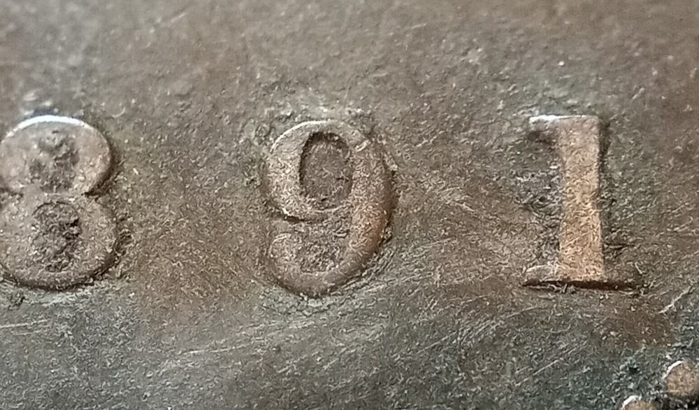 1891 Canada Lg Cent SL/SD Obv #3 - Original - Higher Grade